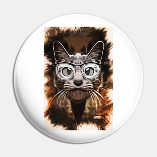 Curious Cat - Caricature Pin