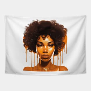 Afrocentric Woman Dripping With Melanin Tapestry