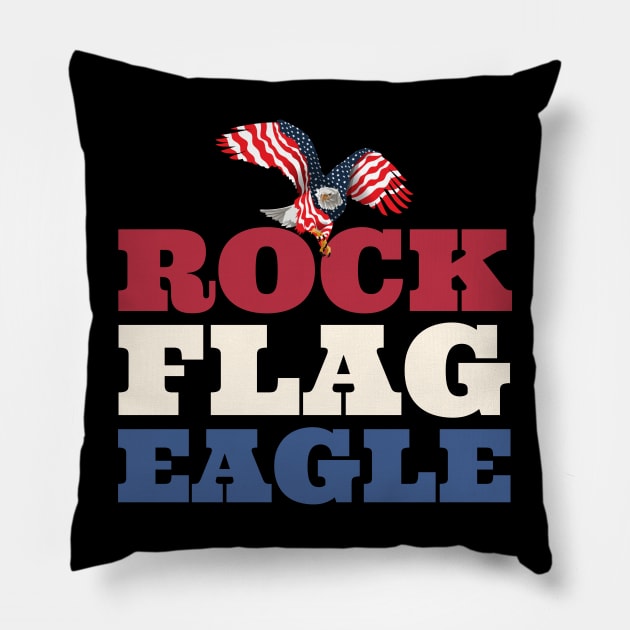 It's always sunny, Rock, Flag, Eagle. Pillow by Teessential