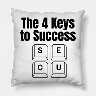 The Four Keys To Success funny design Pillow