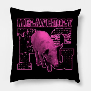 The Melancholy Pig Pillow