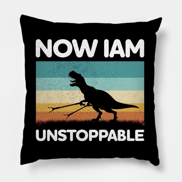 Funny Garbage - im t rex unstoppable Pillow by Design Malang