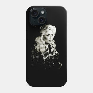 Dolly Parton Black Vintage Phone Case