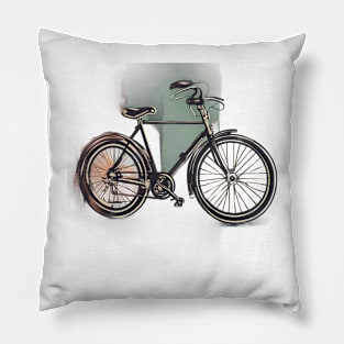 Vintage Cycling Delight The Cranky Bicycle Pillow