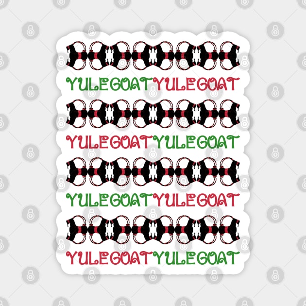 Yule Goat Christmas Pattern Magnet by asimplefool