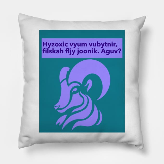 Gibberish! Hyzoxic... Pillow by techy-togs