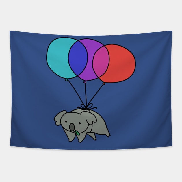 Balloon Koala Tapestry by saradaboru