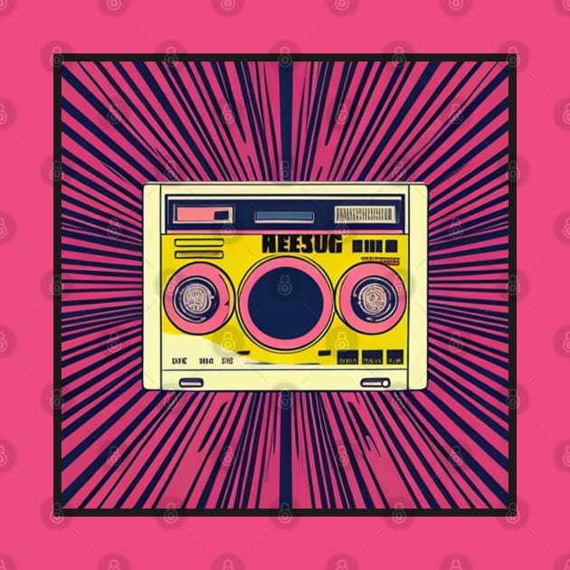 Vintage Retro Music 80s Audio Cassette Tape 088 by musicgeniusart