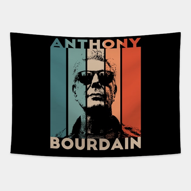 Anthony Bourdain Retro Tapestry by Mollie