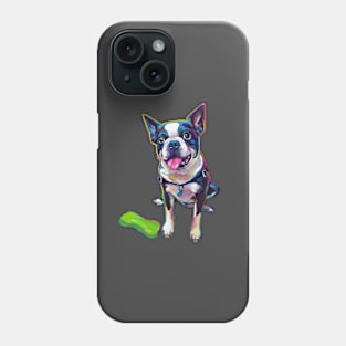 BOSTON TERRIER WITH TOY Phone Case