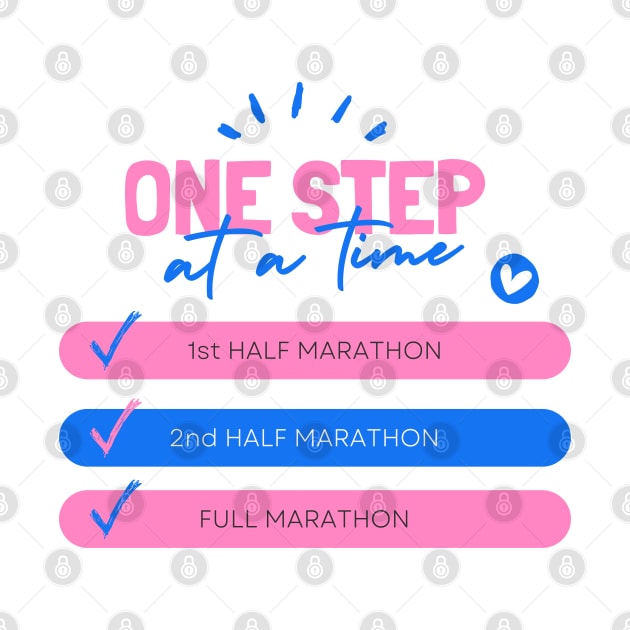 One Step at a Time - Marathon Runner by ThreadsVerse