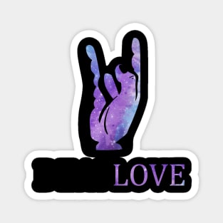 Deaf Love The Sign Associated With American Sign Language Magnet