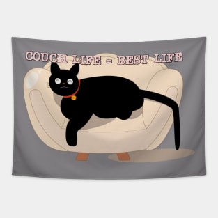 Couch life best life Lazy cat print design Tapestry