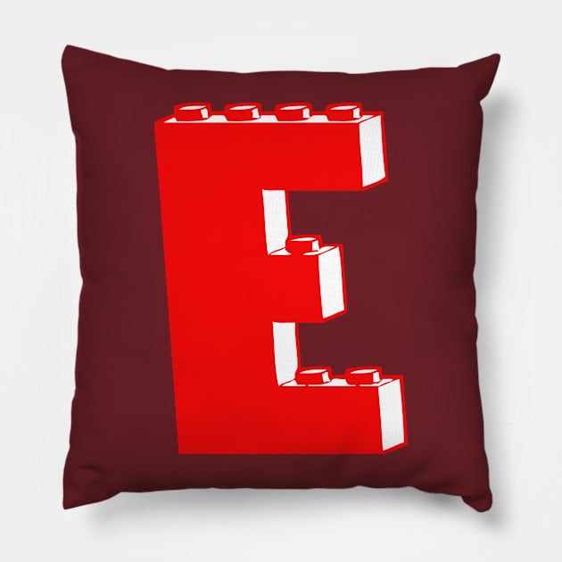 THE LETTER E, Customize My Minifig Pillow by ChilleeW