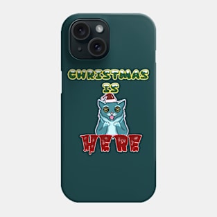 Cat Christmas is here Phone Case