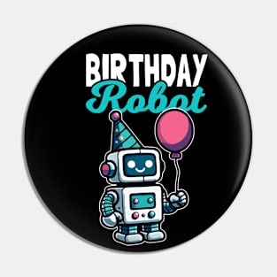 Cute Birthday Robot Pin