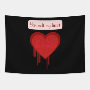 You Melt my Heart Hugs and Kisses Tapestry