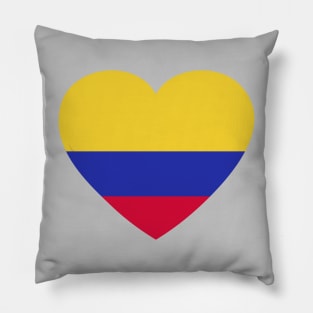 I Love Colombia // Heart-Shaped Colombian Flag Pillow