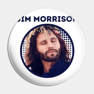 jim morrison || blue flowers Pin