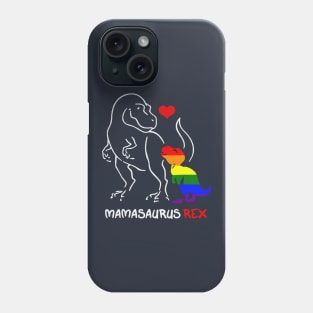 Funny Mama Saurus Rex Lgbt Rainbow Phone Case