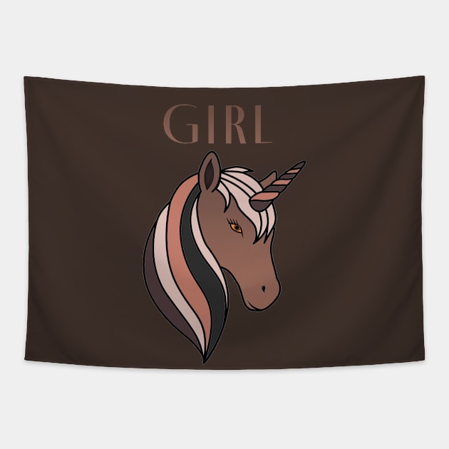 Black Beauty Unicorn Tapestry by GLStyleDesigns