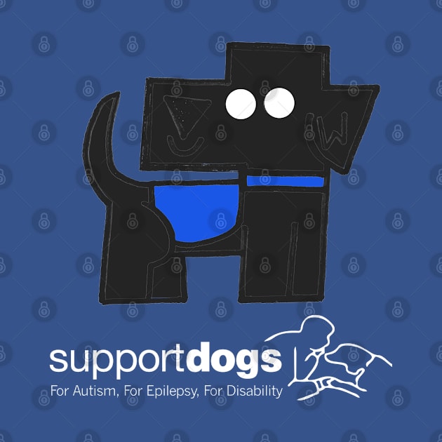 Black lab support dog by dannybigdraws