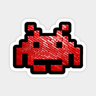 Code-Invader (Red) Magnet