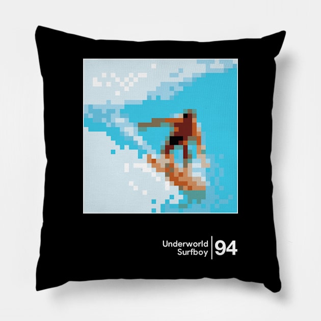 Underworld - Surfboy / Minimal Style Graphic Artwork Design Pillow by saudade