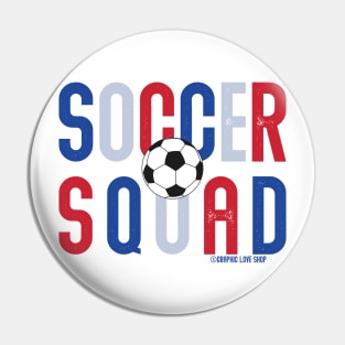 Soccer Squad Blue Red © GraphicLoveShop Pin