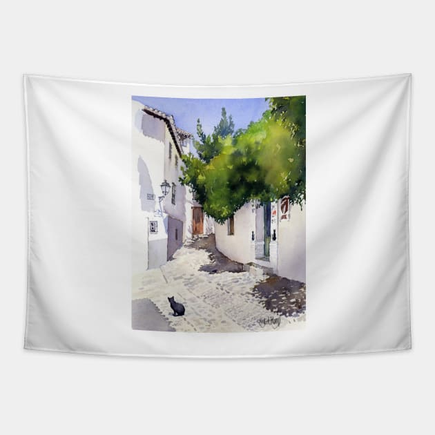 Rincon Del Gato, Granada Tapestry by margaretmerry