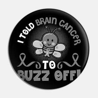 funny brain cancer bee warrior Pin