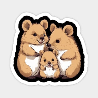 Cute Quokka Family Magnet