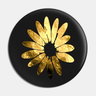 Flower in metallic gold look. Pin