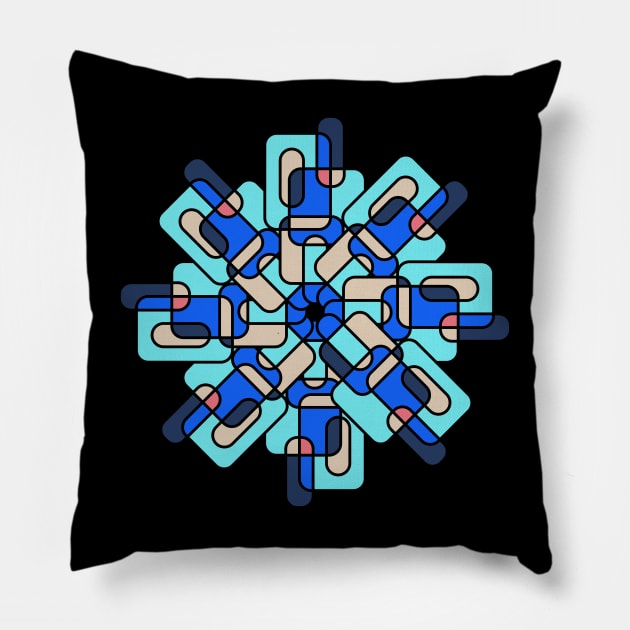 Retro Radial Pillow by n23tees