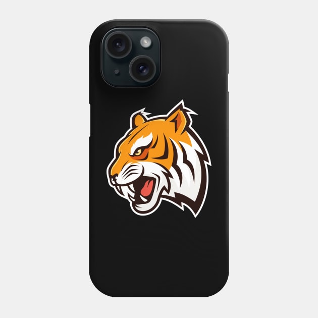 Tiger Head Mascot Phone Case by PhotoSphere