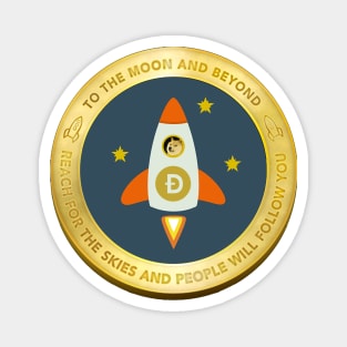 Dogecoin to the Moon Magnet