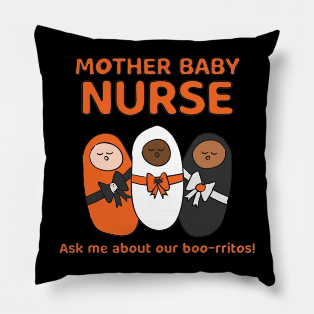 Mother/Baby Boo-rritos Pillow by midwifesmarket