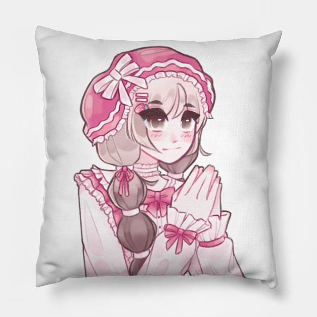 Cute anime girl <3 Pillow by Breadwithbutter 
