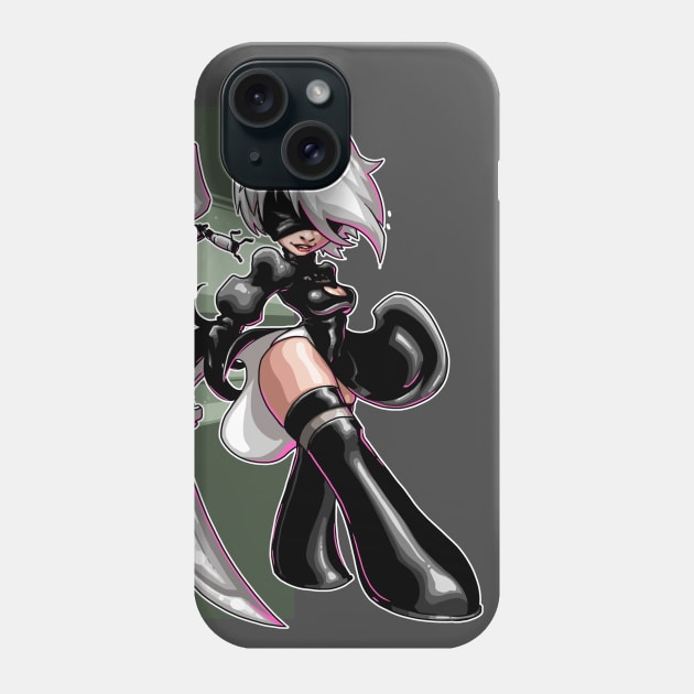 Chibi 2-b Phone Case by JohnnySegura3rd