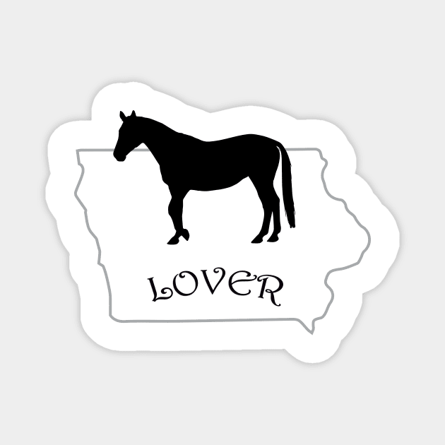 Iowa Horse Lover Gifts Magnet by Prairie Ridge Designs