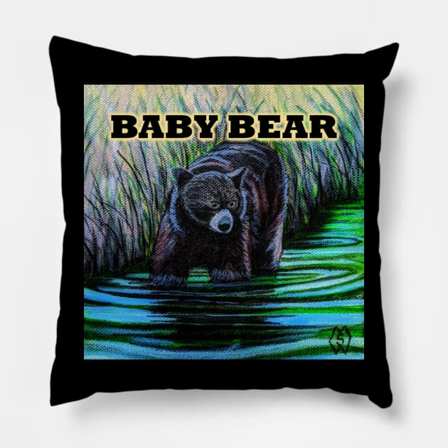 Baby Bear Pillow by Matt Starr Fine Art