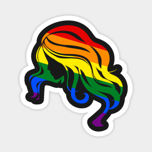 lgbt Rainbow Girl Magnet