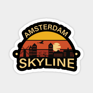 Best Amsterdam Skyline print Magnet