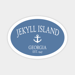 Jekyll Island Georgia Sea Islands Anchor Coastal Blue Magnet