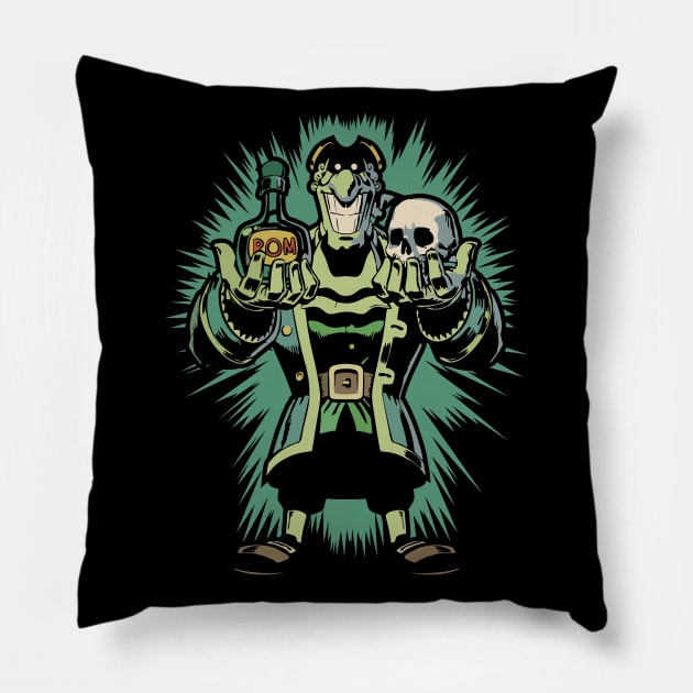 Dark Dr. Livesey - Halloween Treasure Island Pillow by Nifty Store