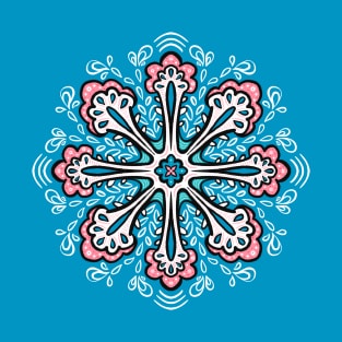 Decorative Snowflake Fun Abstract Winter T-Shirt