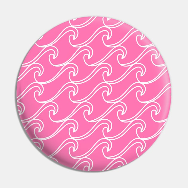 Pink Sea Waves Pin by XOOXOO