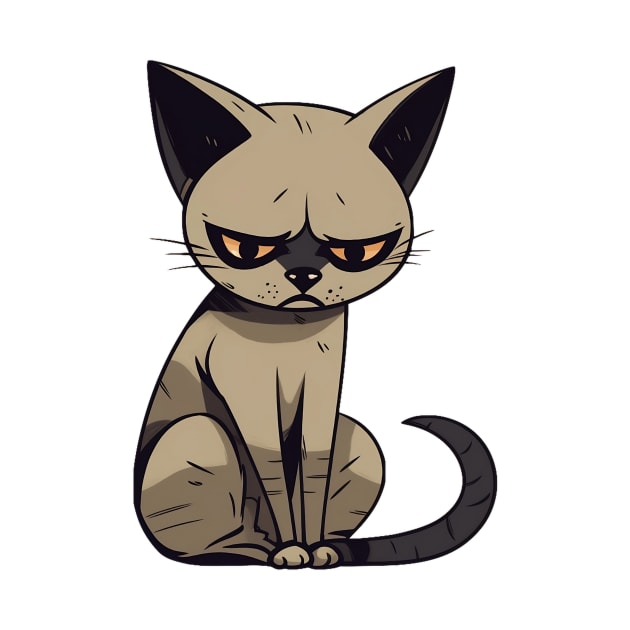 Grumpy kitty by stkUA