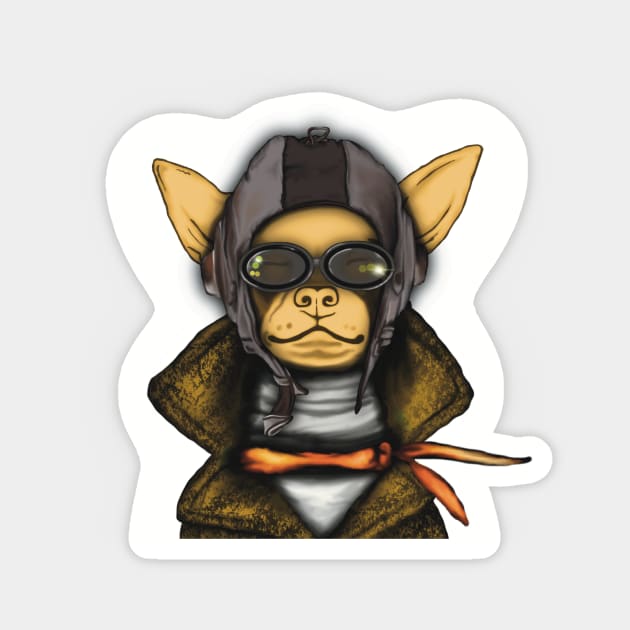 Antoine Chihuahua Magnet by DakiPukiTeeStudio