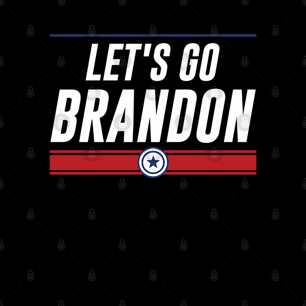 Funny Let's Go Brandon! Meme Retro Vintage US Flag by wonderws